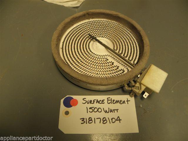 GE STOVE 318178104 WB30T10047 Surface Element 1500 Watt used part GE STOVE 318178104 WB30T10047 Surface Element 1500 Watt used part